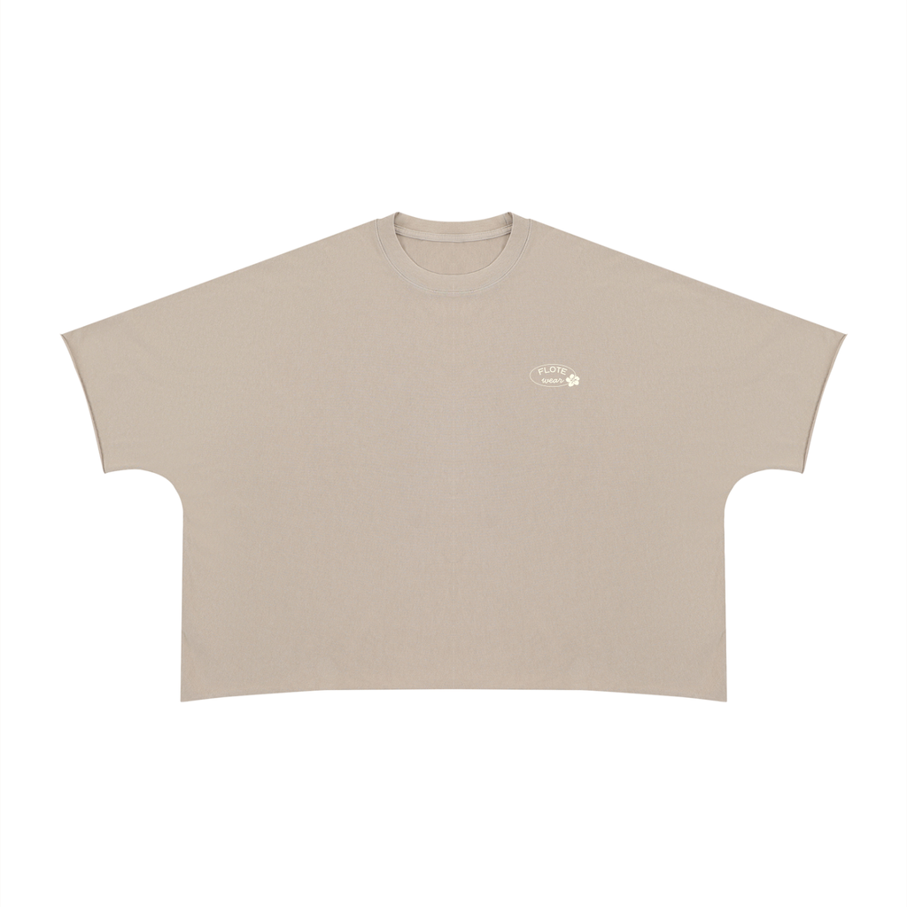 Hibiscus Boxy Raw Edge Tee