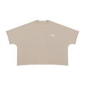 Hibiscus Boxy Raw Edge Tee