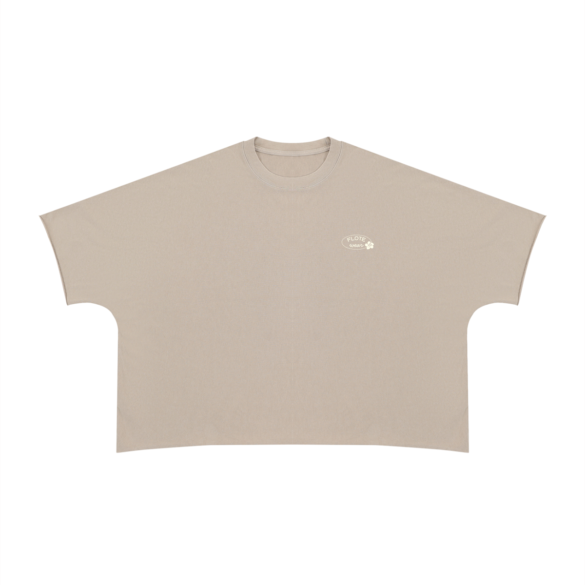 Hibiscus Boxy Raw Edge Tee