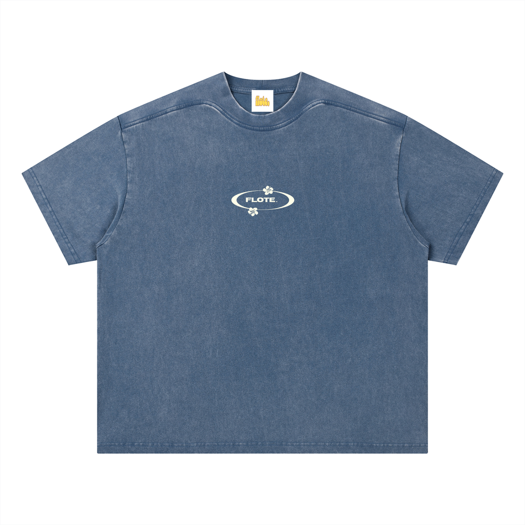 Blue Retro Boxy Tee