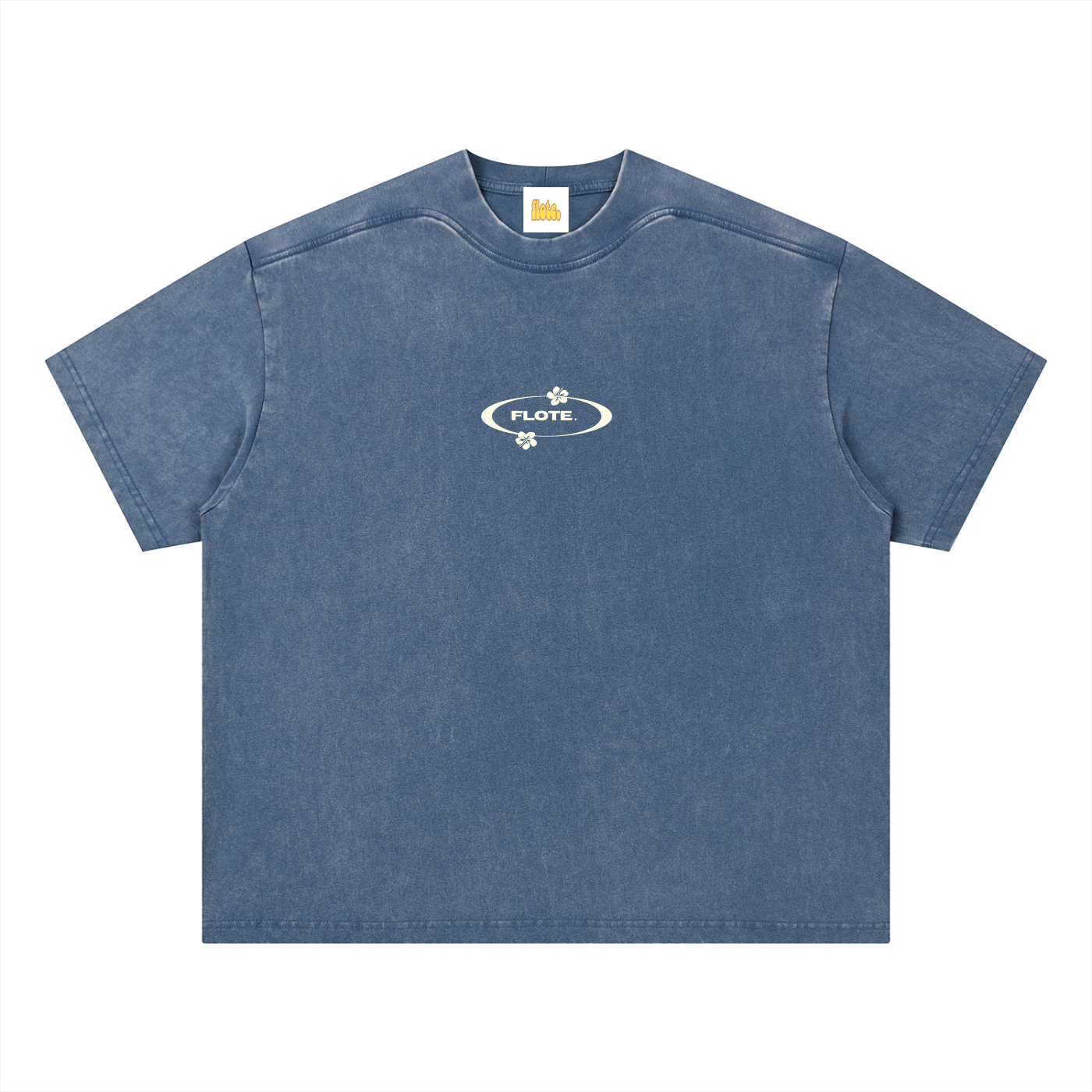 Blue Retro Boxy Tee