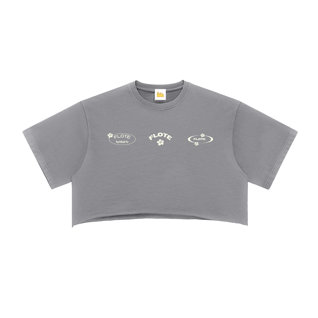 Hibiscus Raw Edge Crop Top