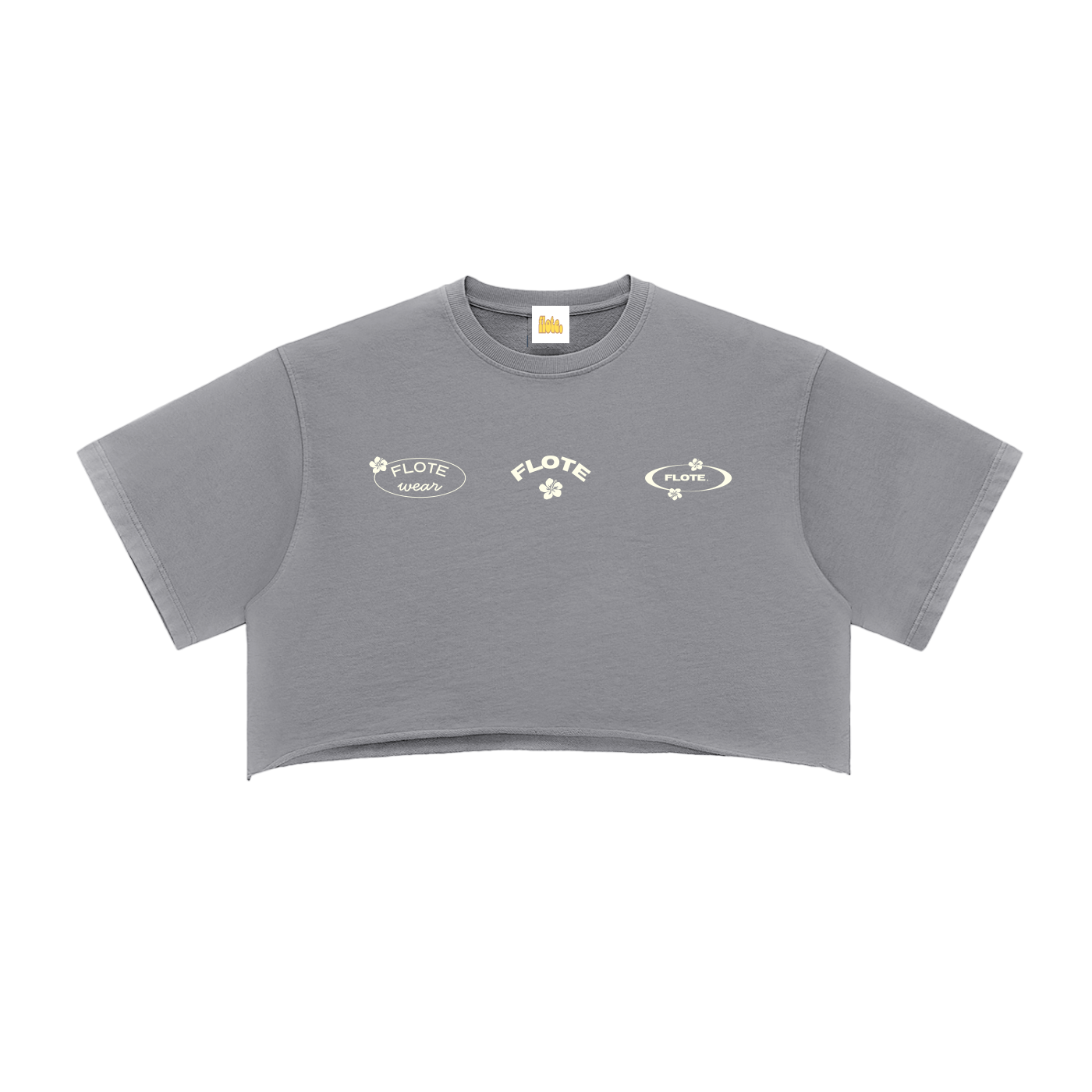 Hibiscus Raw Edge Crop Top