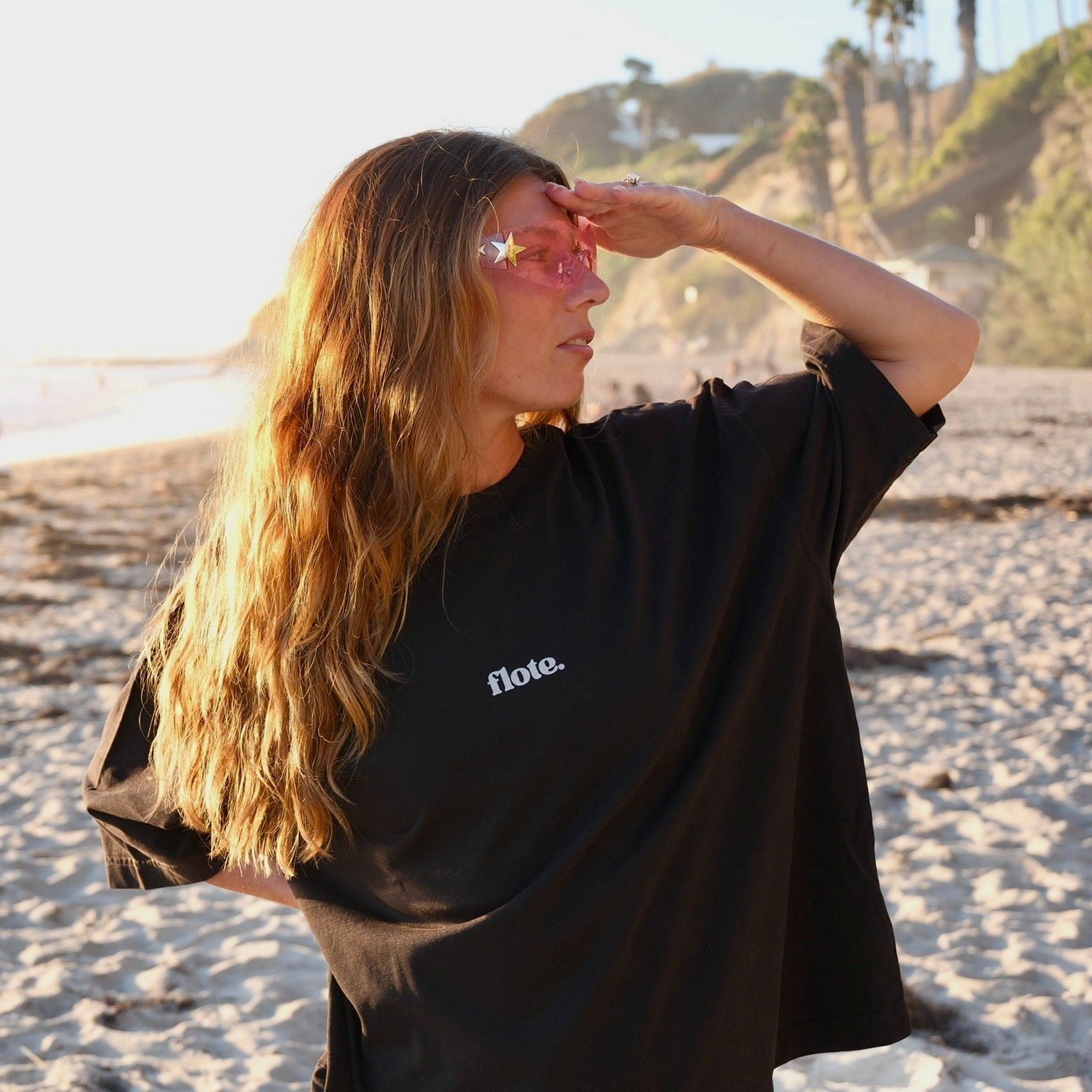 Encinitas postcard boxy tee