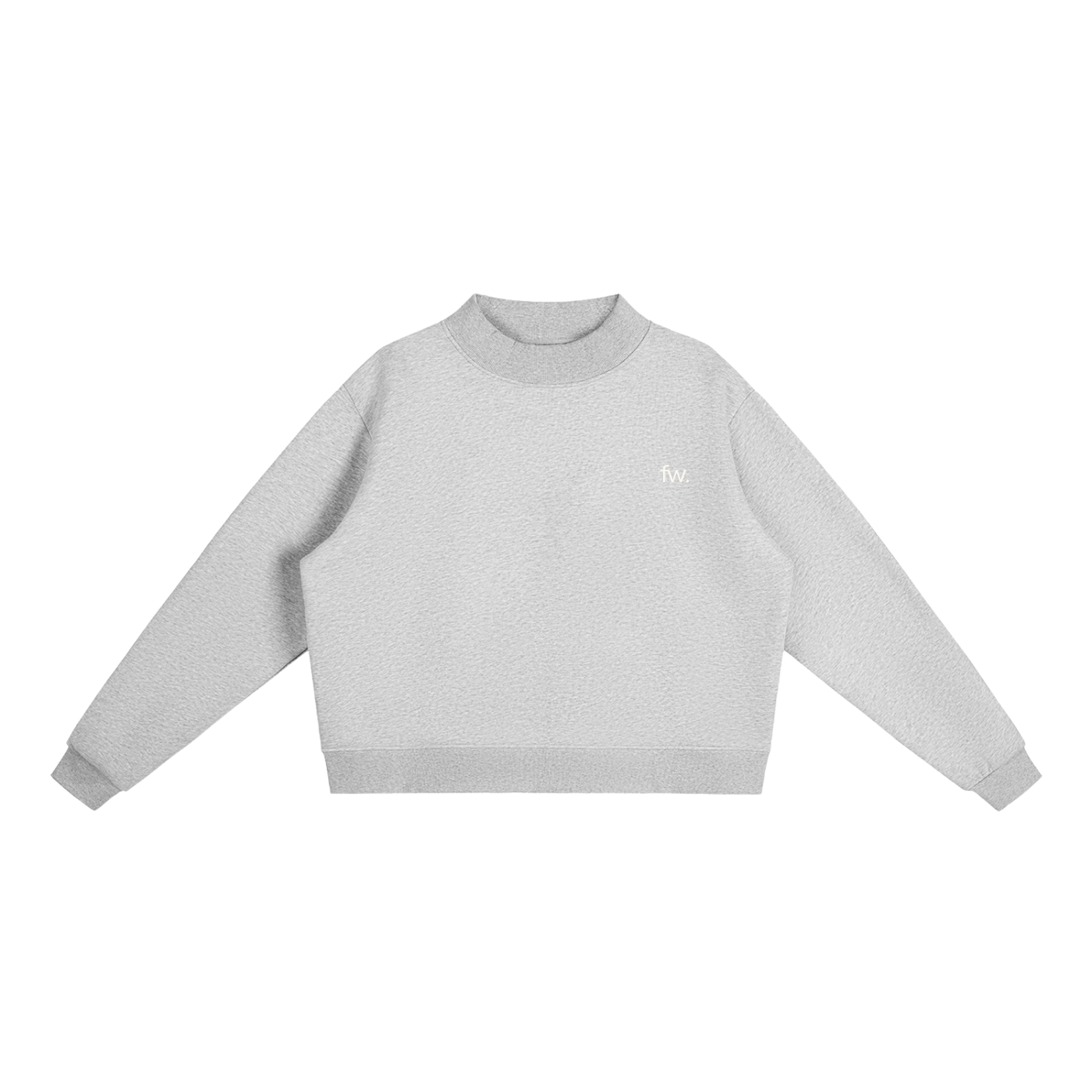 Essential Fleece Mock-Neck Crewneck