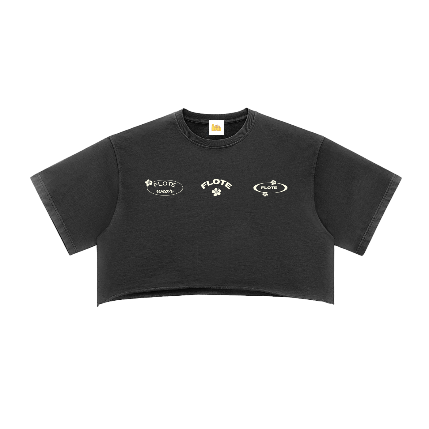 Hibiscus Raw Edge Crop Top