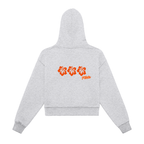 Retro Hibiscus Cropped Hoodie