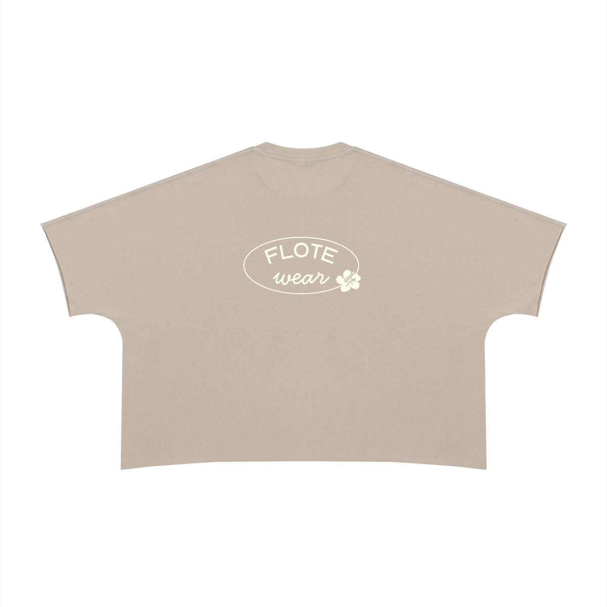 Hibiscus Boxy Raw Edge Tee