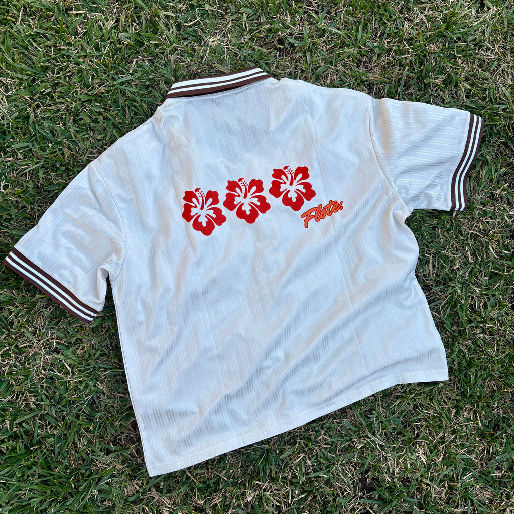 Retro Hibiscus Polo