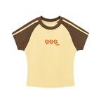 Retro Hibiscus Raglan Tee