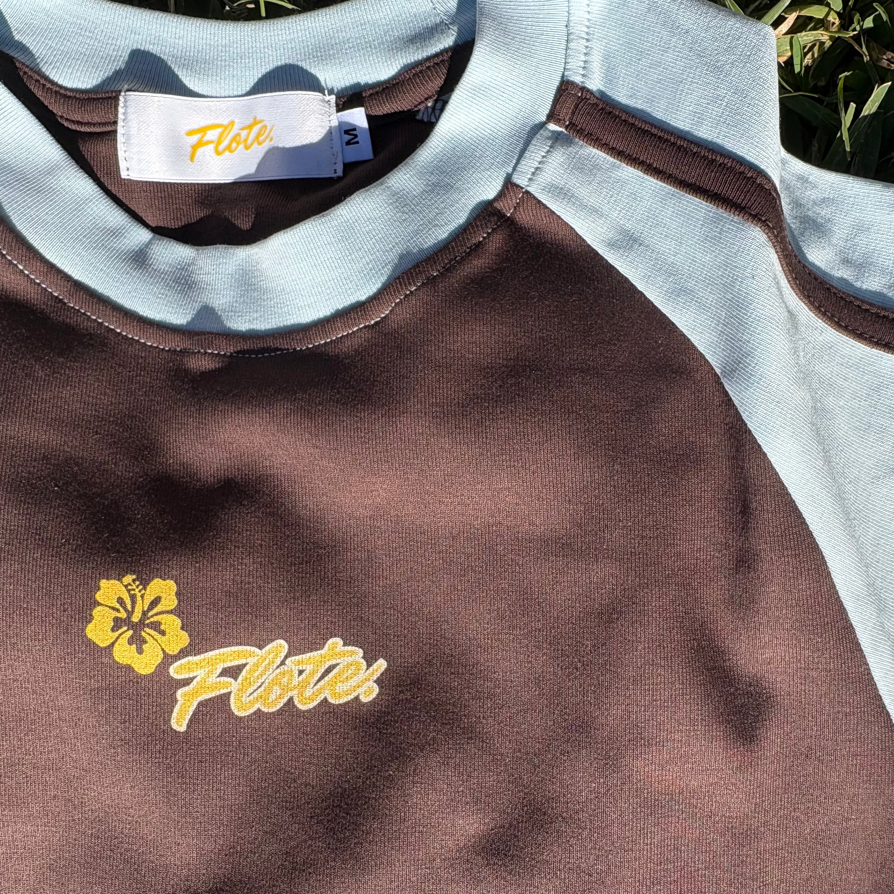 Retro Hibiscus Raglan Tee