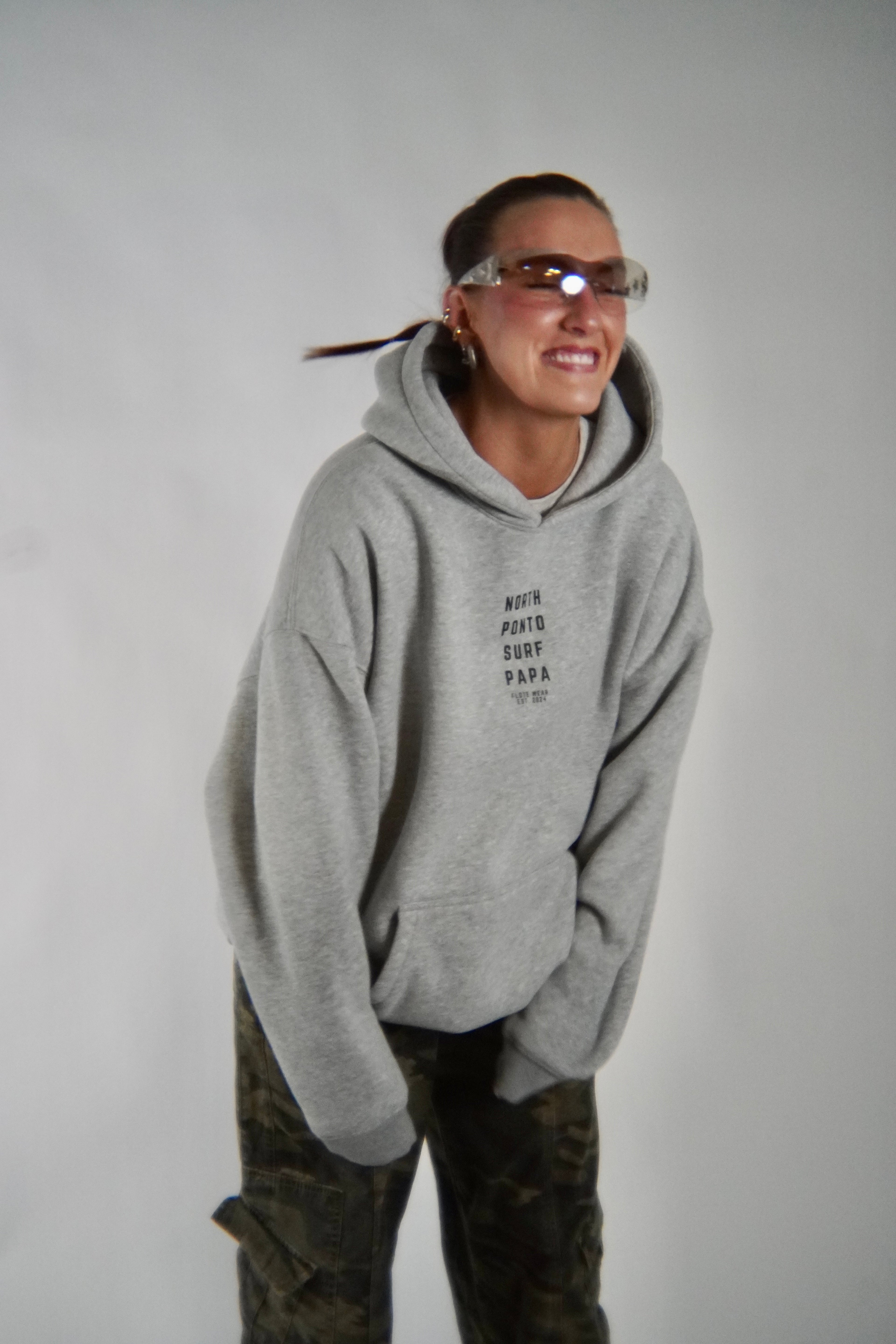 North Ponto Surf Papa Hoodie Gray