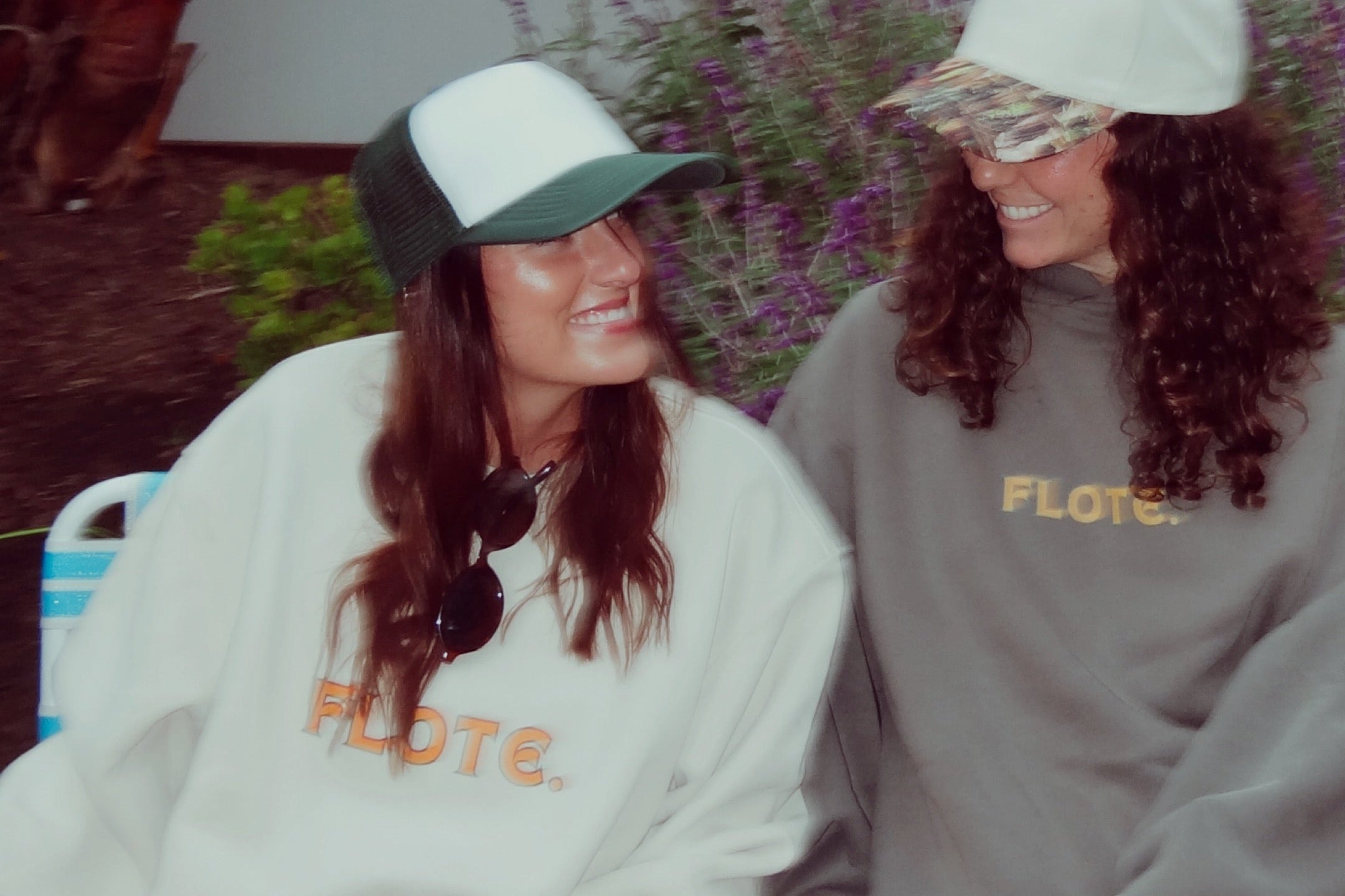 Encinitas Flowers Tan Crew