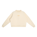 Essential Fleece Mock-Neck Crewneck Apricot