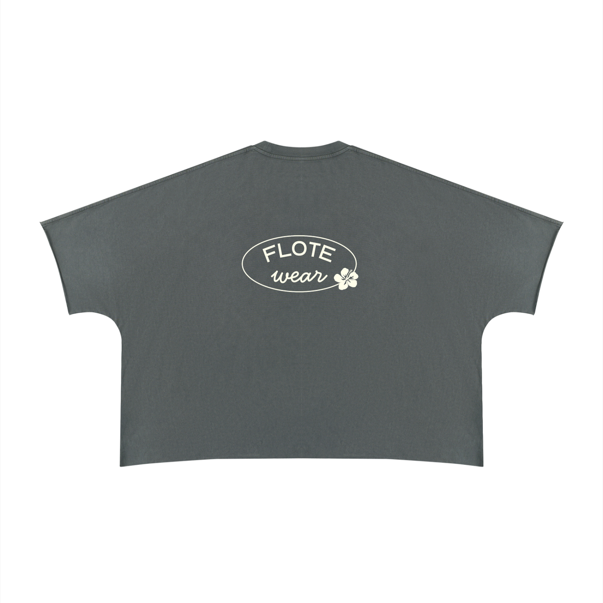 Hibiscus Boxy Raw Edge Tee