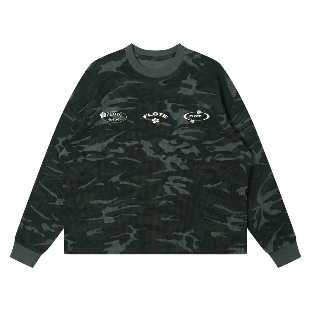 Unisex Waffle Boxy Long Sleeve T-Shirt